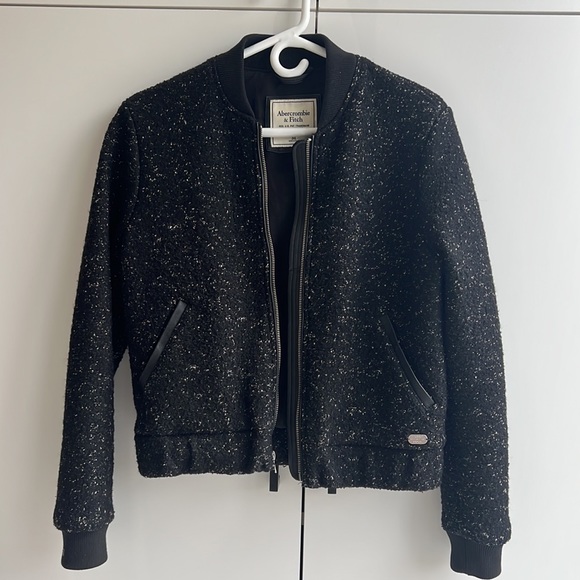 Abercrombie and Fitch tweed bomber jacket - Picture 1 of 5
